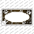 Paw Scallop Brown White Novelty Sticker Decal