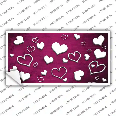 Pink White Love Oil Rubbed Novelty Sticker Decal