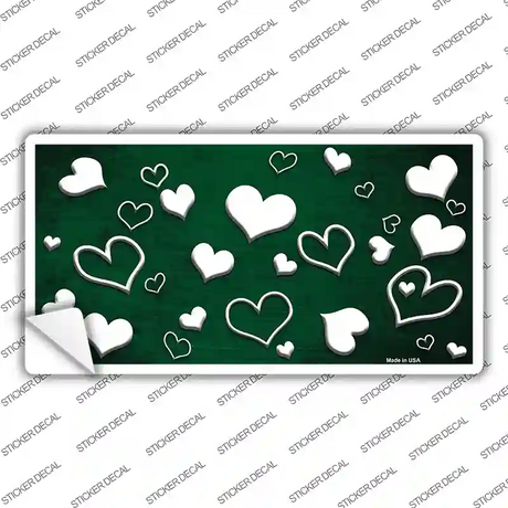 Green White Love Oil Rubbed Novelty Sticker Decal