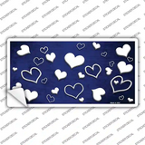 Blue White Love Oil Rubbed Novelty Sticker Decal