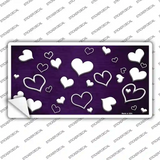 Purple White Love Oil Rubbed Novelty Sticker Decal
