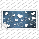 Light Blue White Love Oil Rubbed Novelty Sticker Decal