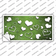 Lime Green White Love Oil Rubbed Novelty Sticker Decal