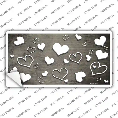 Tan White Love Oil Rubbed Novelty Sticker Decal