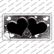 Black White Love Hearts Oil Rubbed Novelty Sticker Decal