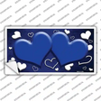 Blue White Love Hearts Oil Rubbed Novelty Sticker Decal