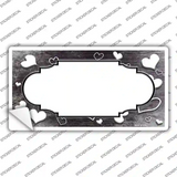 Black White Love Scallop Oil Rubbed Novelty Sticker Decal