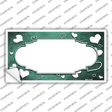 Mint White Love Scallop Oil Rubbed Novelty Sticker Decal