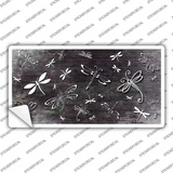 Black White Dragonfly Oil Rubbed Novelty Sticker Decal