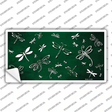 Green White Dragonfly Oil Rubbed Novelty Sticker Decal