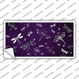 Purple White Dragonfly Oil Rubbed Novelty Sticker Decal