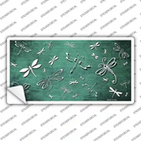 Mint White Dragonfly Oil Rubbed Novelty Sticker Decal