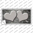 Gray White Dragonfly Hearts Oil Rubbed Novelty Sticker Decal