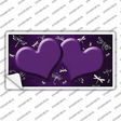 Purple White Dragonfly Hearts Oil Rubbed Novelty Sticker Decal