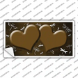 Brown White Dragonfly Hearts Oil Rubbed Novelty Sticker Decal