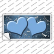 Light Blue White Dragonfly Hearts Oil Rubbed Novelty Sticker Decal