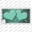 Mint White Dragonfly Hearts Oil Rubbed Novelty Sticker Decal