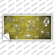 Yellow White Owl Oil Rubbed Novelty Sticker Decal