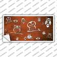 Orange White Owl Oil Rubbed Novelty Sticker Decal