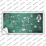 Mint White Owl Oil Rubbed Novelty Sticker Decal