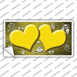 Yellow White Owl Hearts Oil Rubbed Novelty Sticker Decal
