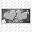 Gray White Owl Hearts Oil Rubbed Novelty Sticker Decal