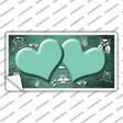 Mint White Owl Hearts Oil Rubbed Novelty Sticker Decal