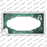 Mint White Owl Scallop Oil Rubbed Novelty Sticker Decal