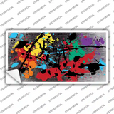 Black White Splatter Oil Rubbed Novelty Sticker Decal