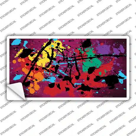 Pink Splatter Oil Rubbed Novelty Sticker Decal