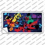 Blue Splatter Oil Rubbed Novelty Sticker Decal