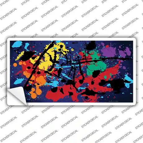 Blue Splatter Oil Rubbed Novelty Sticker Decal