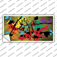 Yellow Splatter Oil Rubbed Novelty Sticker Decal