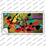 Yellow Splatter Oil Rubbed Novelty Sticker Decal