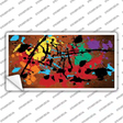 Orange Splatter Oil Rubbed Novelty Sticker Decal