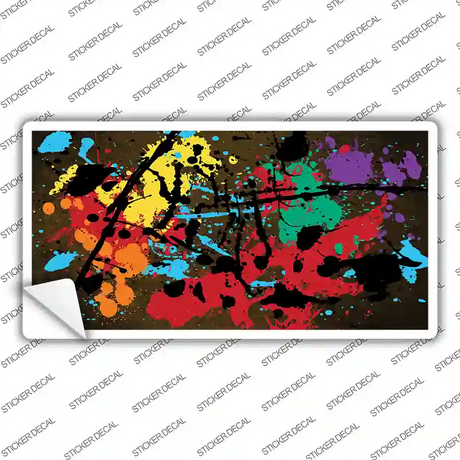 Brown Splatter Oil Rubbed Novelty Sticker Decal