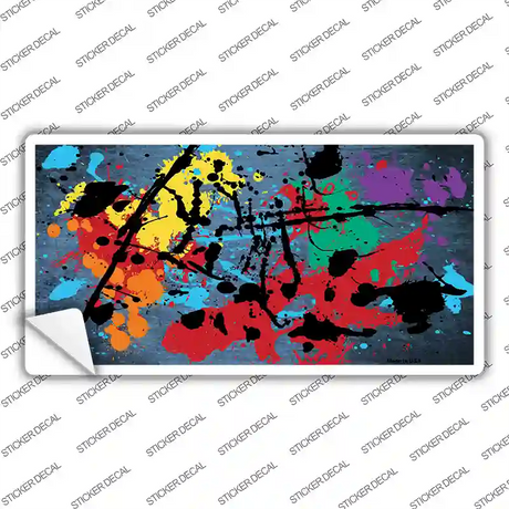 Light Blue Splatter Oil Rubbed Novelty Sticker Decal