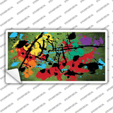 Lime Green Splatter Oil Rubbed Novelty Sticker Decal