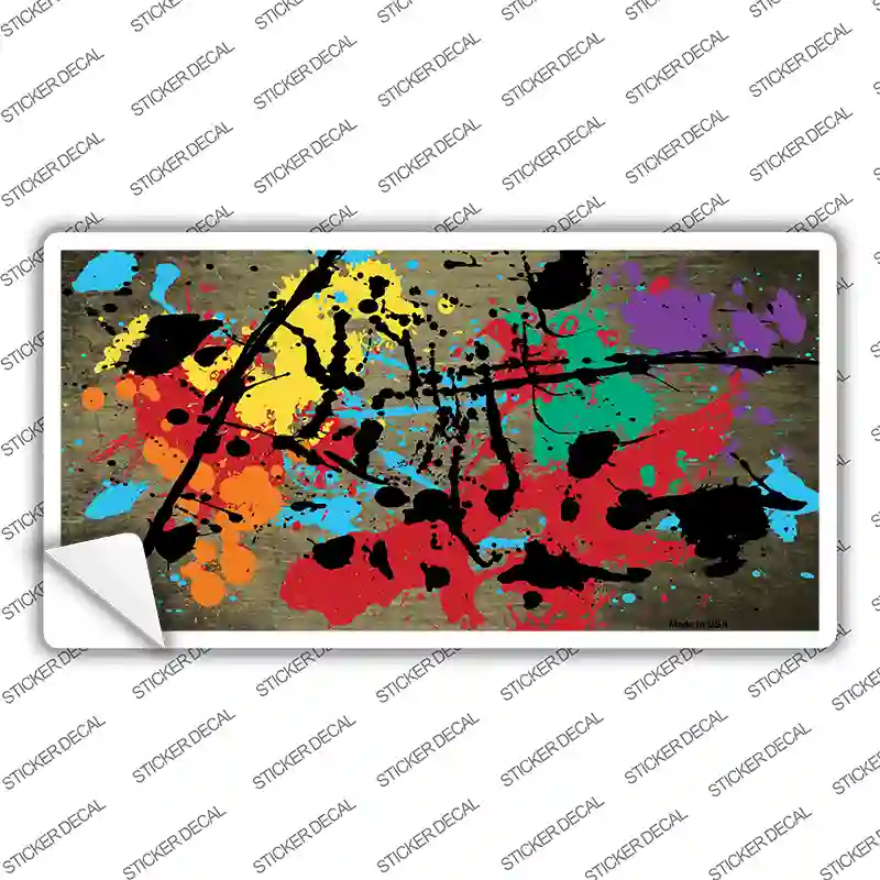 Gold Splatter Oil Rubbed Novelty Sticker Decal