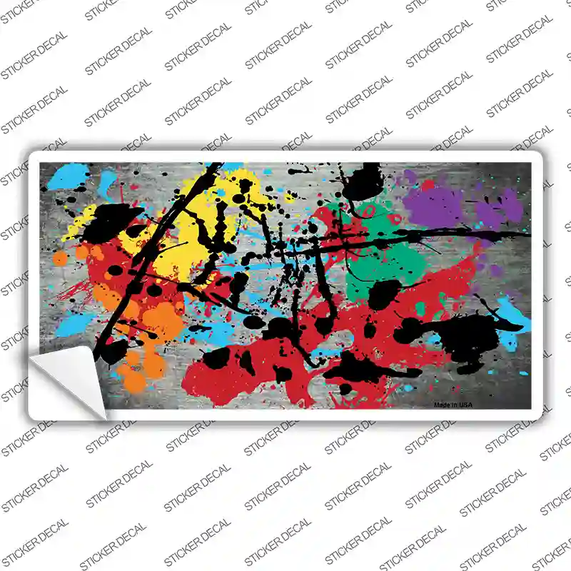 White Splatter Oil Rubbed Novelty Sticker Decal