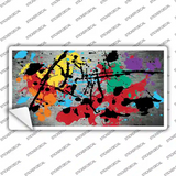 White Splatter Oil Rubbed Novelty Sticker Decal