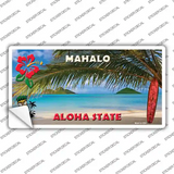 Blank Mahalo Hawaii State Novelty Sticker Decal