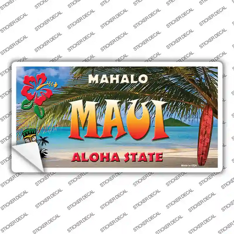 Maui Hawaii State Novelty Sticker Decal