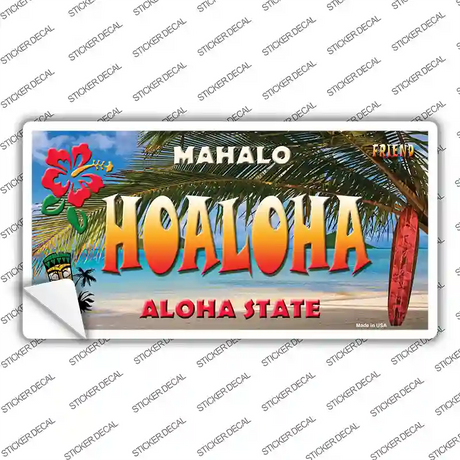 Hoaloha Hawaii State Novelty Sticker Decal
