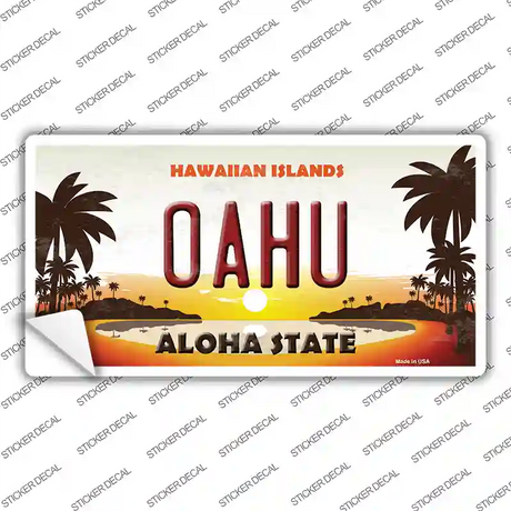 Oahu Hawaiian Islands Novelty Sticker Decal