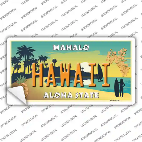 Hawaii Pineapple Novelty Sticker Decal