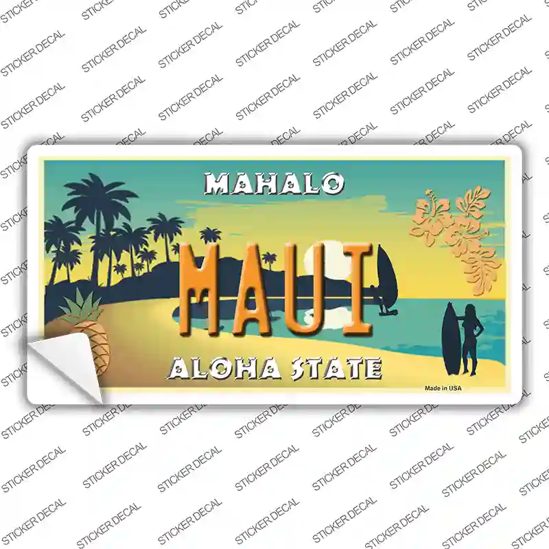 Maui Hawaii Pineapple Novelty Sticker Decal