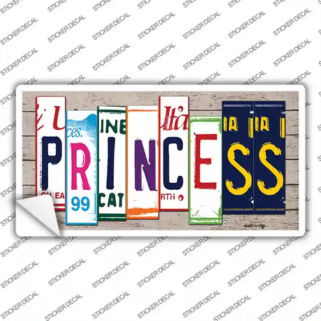 Princess Art Wood Novelty Sticker Decal