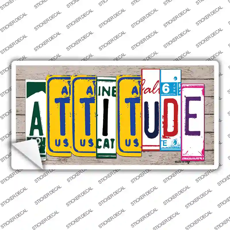 Attitude Art Wood Novelty Sticker Decal