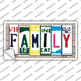 Family Art Wood Novelty Sticker Decal